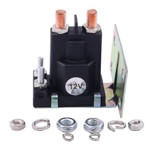 Demfec Starter Solenoid Compatible with John Deere 111 112L 108 116 116H 165 116H 130 STX30 STX38 STX4 GX75 GX70 R70 R92 R72 Replaces AM104036