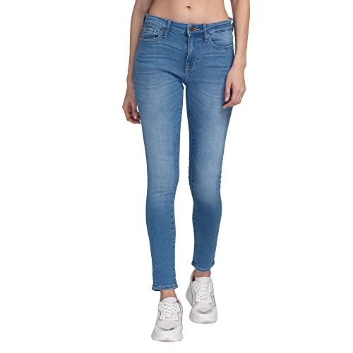 Image of Spykar Womens Mid Rise Super Slim Fit Jeans