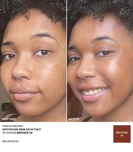 Image of MAKE Beauty Skin Tint - Sheer to Medium Coverage with a Natural Radiant Finish. Lightweight, Smoothing Formula with Niacinamide and Adenosine. Diffusion Dew - 14 Bronze