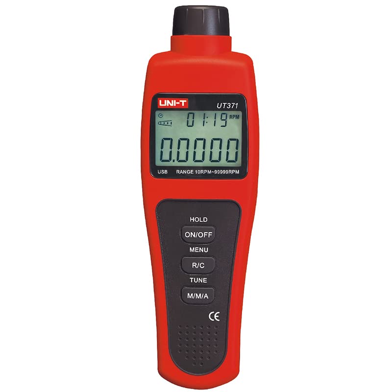 UNI-T Uni-Trend Non-Contact Digital Laser Tachometer UT371 UT372 Data Hold Odometer/MAX/MIN/AVG Mode;RPM Range 10~99999RPM USB Interface(UT371)