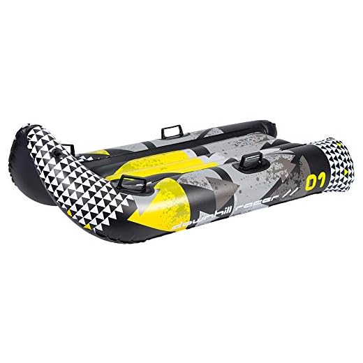 restart SNOWGLIDER Thunder Jet - SLED Snow Tube Ride / Bobsled Large 57" - 33" 2 Person Downhill Racer