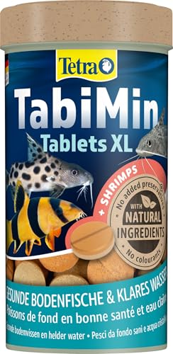 Tetra Tablets TabiMin XL - Cibo in compresse per tutti i pesci da fondo più grandi, in particolare per i pesci da fondo con bocca infera grande, barattolo da 133 compresse