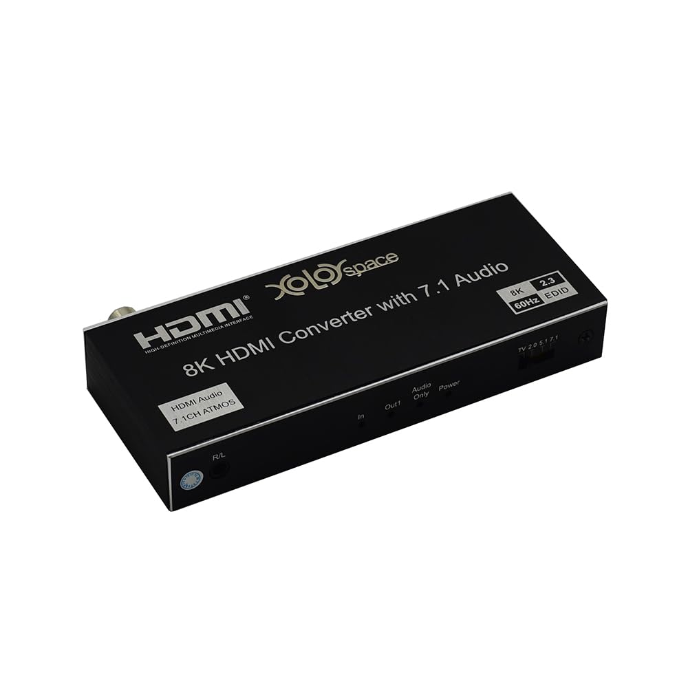 31HT 8K 60hz HDMI Audio Extractor Separates one Source to TV, HDMI Audio only and Optical/coaxial / 3.5mm