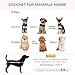 PawHut Haustiersofa Hundematte Hundebett Hundesofa Hundecouch Katzen Sofa mit Kissen Rückentasche Plüsch Schaumstoff Kiefernholz Dunkelgrau 70 x 47 x 30 cm