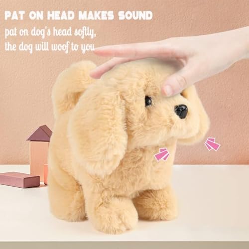 Image of Hopping Walking Dog Toy with Sounds, Jumping Dog Wiggling Tails, Twitching Mouth and Nose, Educational Interactive Dog Toy for Baby Kids Children