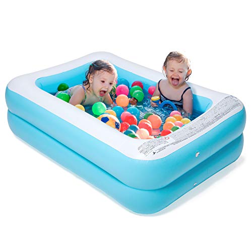Chiclist Inflatable Kiddie Pool 61"X42"X18" Baby Pools Swim For Kids Inflatable Pool For Kiddie, Kids Easy Set Swimming Pool For Backyard Summer Outdoor #TOP8