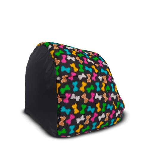 Cama Iglu pra Cachorro Cão e Gato Médio - Toca Pet Tunel Tam. M (Gorgurinho) (Preto Ossinho)