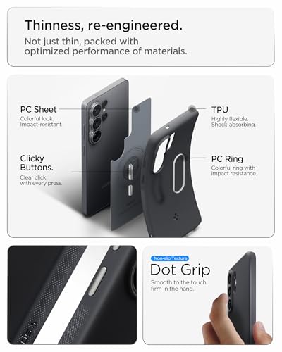 Image of Spigen Nano Pop MagFit | Samsung Galaxy S26 Ultra Case [Mil-Grade Certified Drop Protection] Galaxy S26 Ultra Back Cover | TPU+PC - Black Sesame