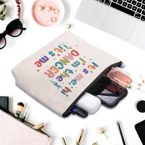 CEASQVAA Dance Dancer Gifts Makeup Bag, Birthday Gifts for Dancers, Dance Bag Stuff for Women, It\'s Me Hi I\'m The Dancer Cosmetic Bag, Dancing Teammate Gift for Women - Thumbnail 4