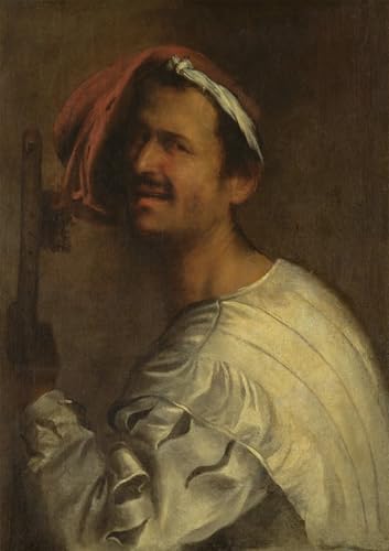 Affiche Toile Chanteur flûte Giorgione Da Castelfranco Grand Format Pour Habiller un Mur Vide 60x90