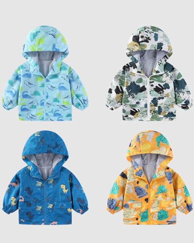 Image of Kids Boys' Windbreaker Jacket, Boys Zip Up Hoodie Coat Transitional Late Spring /Early Fall Jackets for Kids
