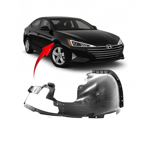 FitParts Compatible With Front Right Passenger Side Fender Liner Hyundai Elantra 2019-2020 Sedan. New, Plastic & Ready to Install. HY1249177 86812F3500