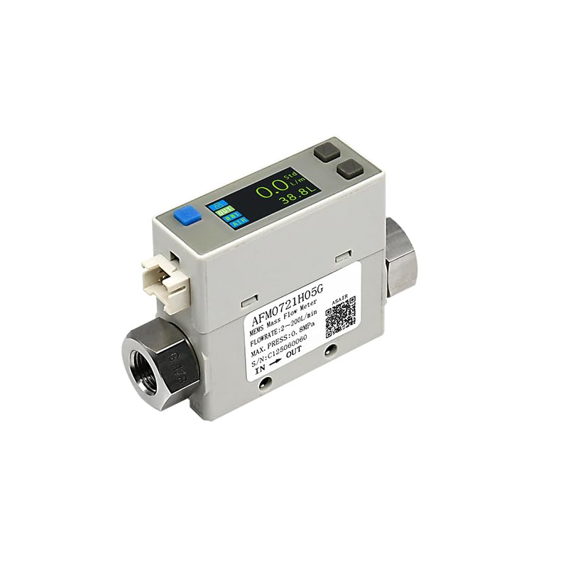 AFM07 Aerothermal Mass Flow Meter Compressed air Nitrogen Oxygen 2-200L/min High Accuracy High Stability and Convenient Operation