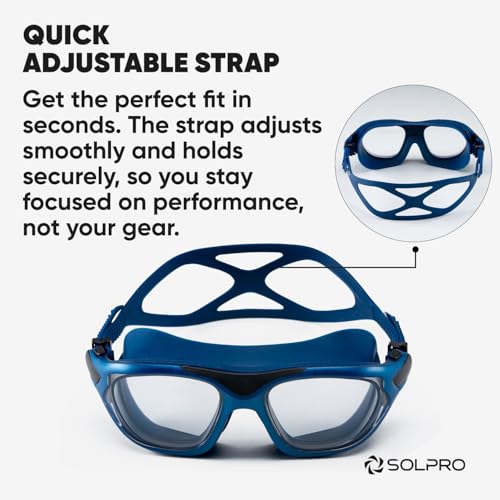 Image of Solpro Ocean Eyes Unisex Adult Swimming Goggles for Women,Men,Boys,Girls,Teenagers,Athletes,Swimmers For Training,Competition in Swimming Pool,Beach,Water Sport, Park & Activties