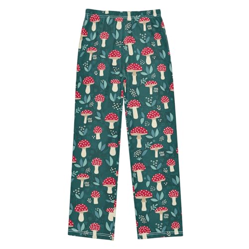 Pajamas Pants Soft Mushroom Long Sleep Pjs Lounge Pajama Bottoms Elastic Waist with Pockets