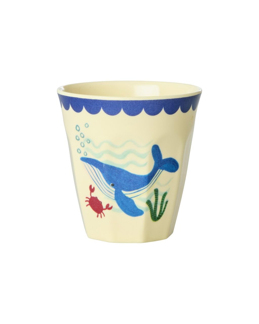 ReWu RICE - Lot de 6 gobelets en mélamine - Bleu océan - Sans BPA - Avec motifs d'animaux marins - Légers - En mélamine - Robustes pour le quotidien et les excursions