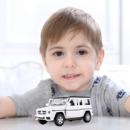 Image of PLUSPOINT Diecast 1:36 Scale Benz G-63 Model Car Pull Back Action G Wagon Vehicle Alloy Simulation Supercar with Openable Doors Lights and Sound Toy for Kids and Collectors for Play & Display Gift 3+