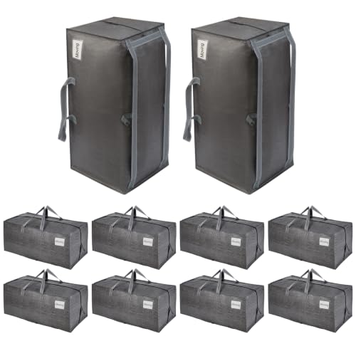 Image of VENO 10 Pack Heavy Duty Moving Bags with Backpack Straps, Zippers & Handles, Extra Large Packing Bags for College Dorm Essentials, Moving Supplies Alternative to Cardboard Moving Boxes