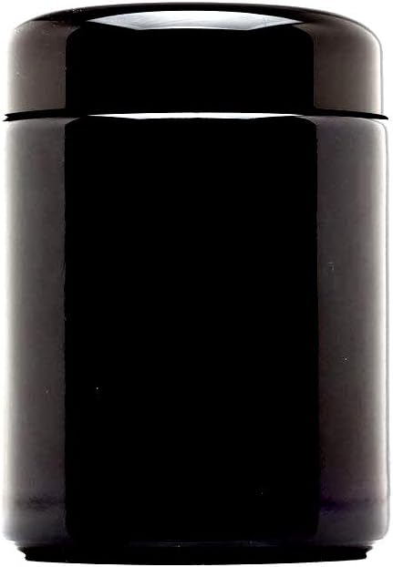 Masterdam Jars 250ml StashShield UV Glass Jar - Airtight Smell-Proof Ultraviolet Storage Stash Jar Container Refillable Tall Wide-Mouth