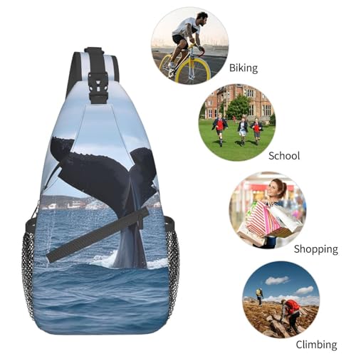 Sling Bag para Hombre y Mujer Cola de Ballena Casual miniatura 6
