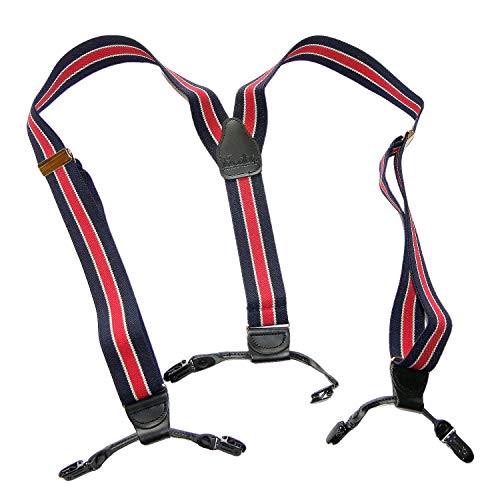 Holdup Stripe Series NIRN Stripe Double-Up Suspenders Men No-Slip Clips