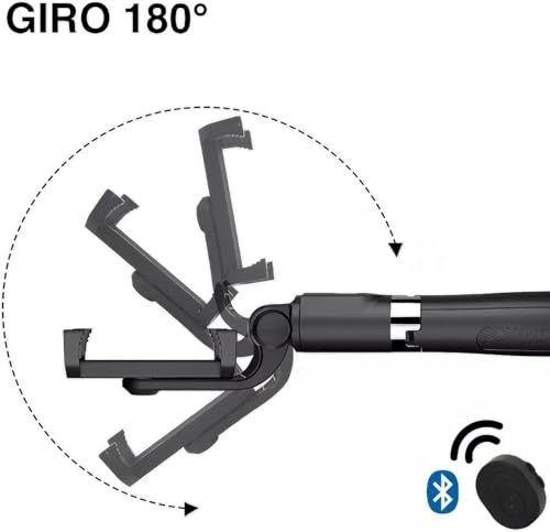 Tripé Para Celular Com Suporte Selfie Bastão Controle Remoto Bluetooth 360 Graus Preto Para Android