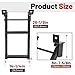 HECASA Truck Step 2-Rung Retractable Tailgate Ladder Heavy Duty Steel Black Powder Coated Truck Bed Ladder W/L-Shaped Bracket 27 Inch Truck & Trailer Accessories