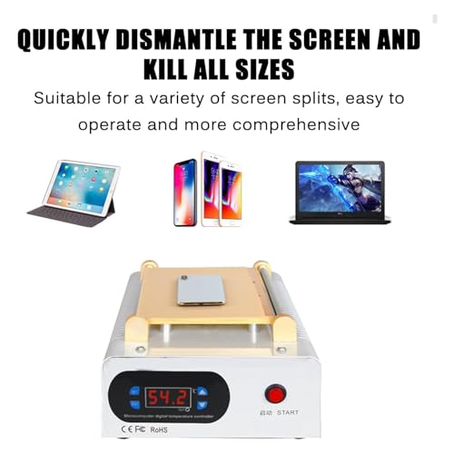 Separator LCD - separator ekranu telefonu komórkowego z regulacją temperatury, płyta grzewcza 18 x 8 cm do naprawy telefonu komórkowego i tabletu