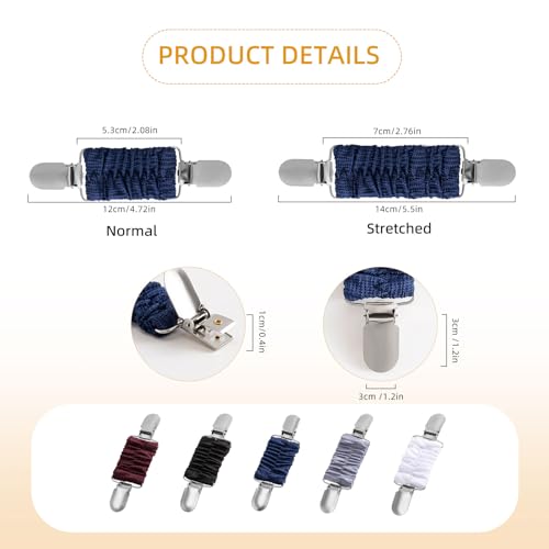 Image of 6 Pieces Dress Clips Back Cinch Set,5.5inch Scarf,Sweater,Clothes,Shawl,Retro Cardigan Collar,Travel Hat,Dress Shirt Brooch Clip for Women Girl Decor
