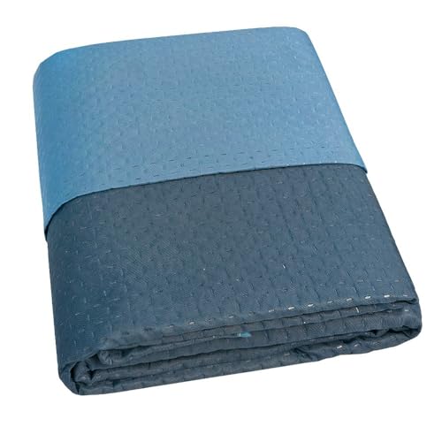 Trapuntino Copriletto Double Face Mezza Stagione Coperta Trapunta Leggera 1 Piazza e Mezza Blu