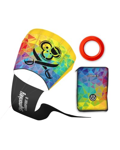 Skymonkey Cloudpirat M Kinder-Drachen ab 5 Jahre inkl. Drachenschnur, 57 cm, Multicolor