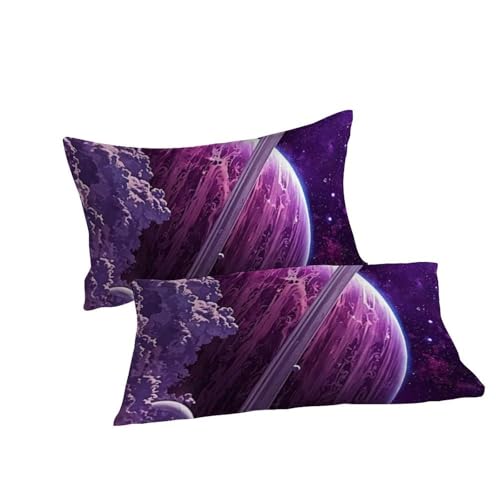 Housse de couette violette avec dessin animé imprimé 3D en microfibre - 7