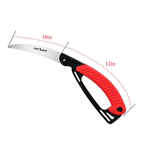 Flora Guard Hand Pruning Saws 10 Inch Folding Saw With Non-Slip Handles And Safey Lock, Quality Made For Real Work #TOP2