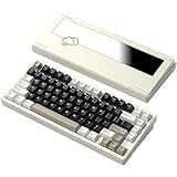 【WOBKEY Rainy 75キーボード】雨音のような打鍵音 メカニカルキーボード 3WAY接続 OS互換性 ホットスワップとVIAの対応 カスタマイズ性 ガスケットデザイン アルミニウム素材使用 RGBバックライト (Color系モデル ホワイト)