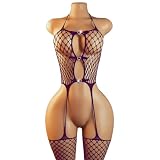 Sexy Lingerie For Women Fishnet Bodystocking One Piece Mesh Bodysuit Nightwear Jumpsuit Underwear Rave Outfits