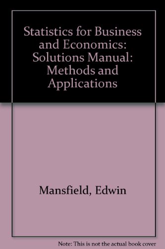 Statistics for Business and Economics: Methods ... 0393953351 Book Cover