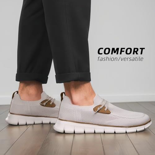 Image of Mens Casual Loafers Shoes Slip On Fashion Walking Dress Sneakers Business Oxfords Work Lightweight Soft Sole Zapatos