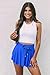 Essrite Womens Fashion Running Skorts Tennis Skirt Lined Drawstring A Line High Waisted Mini Athletic Golf Skorts Skirts Royal Blue XL