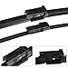 X AUTOHAUX 3 Pcs Front Rear Windscreen Wiper Blades Set for VW Polo 6R Hatchback 2009-2017