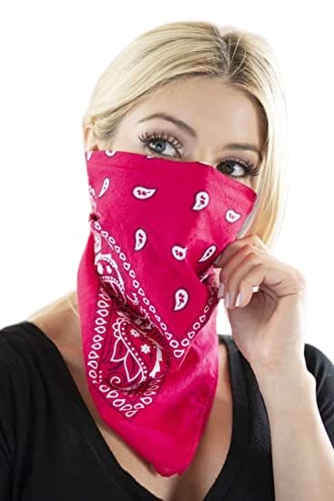 100% Cotton Novelty Printed Paisley Bandana Handkerchief Scarf Headband Cowboy Headwrap Wristband Sun Protection Mask - Cycling Biking Gym Yoga Training Outdoor Under Helmet Cap Office Regular Use For Men & Women
