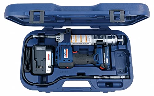Lincoln 1882 PowerLuber 20 Volt Battery Powered Grease Gun with 36" Hose for Automotive, Agricultural, and Industrial Equipment, 10,000 PSI, Trigger-Operated, 2-Speed, (1) Lithium-Ion Battery Pack