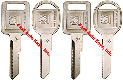 14632 - Unable to Remove Ignition Key - 2003-2011 Chevrolet Pontiac Saturn 4 Strattec 4 Keys Set - New GM Logo OEM“E“ Ignition +“H“ Doors/Trunk Key Blanks Uncut 320404 + 320405 Fits Select GM Vehicles