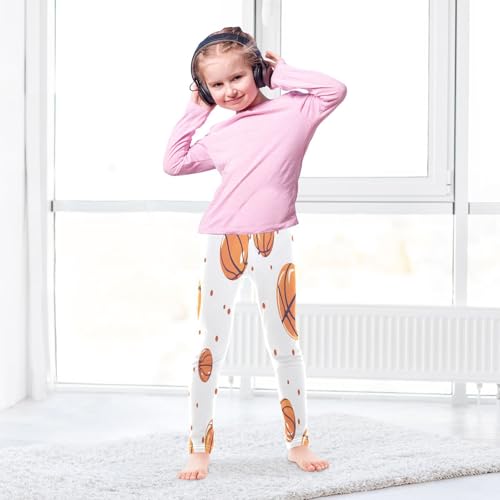 Bolaz Toddler Girls Leggings Printed Yoga Pants Leggings Yellow Basketball for Kids4