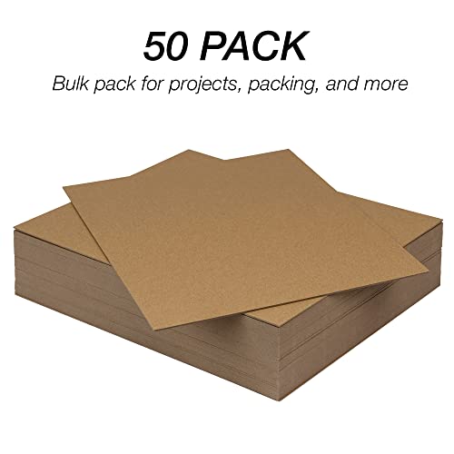 Samsill Chipboard Sheets 8.5 X 11 Inches, 50 Pack, Acid Free, 50 Point, Brown, Compatible With Cricut Machine, Create Embellishments For Cards, Mixed Media, Crafts, Fabric Organizer #TOP2