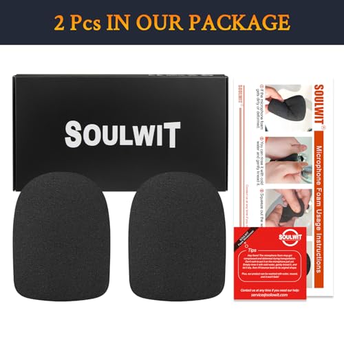 Image of SOULWIT 2Pcs Pop Filter for Razer Seiren V3 Chroma(2024 Gen3) - Black | Do Not Fit Seiren V3 Mini(2024 Gen3) Mircophones