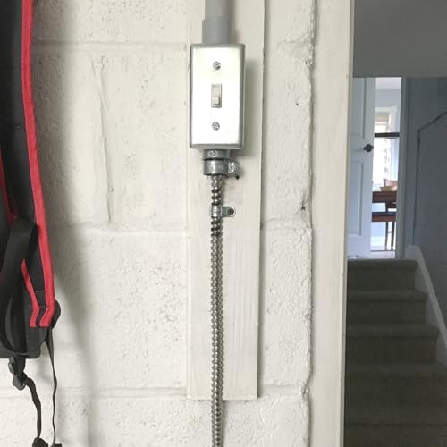 Image of 50ft 10 /2 Metal Clad (MC) Cable with Ground, 10 Gauge Electric Wire with Aluminum Armor, Solid Bare Copper Conductors for Indoor Outdoor Underground Embedded Installation (10 /2, 50 ft)