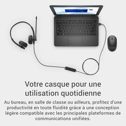 Dell Wired Headset WH125 Micro casque sur oreille filaire USB A - vue 10