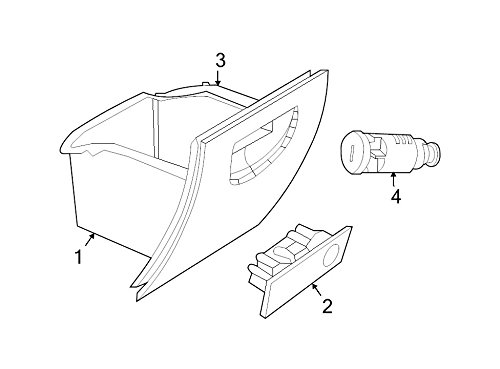 Chrysler Oem Jeep Glove Box Latch 5Jm55zj8ac Image 2