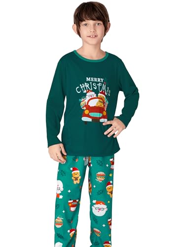 Image of Tebbis Boys Comfy Trendy Print Long Sleeve & Pants Pajama Set Sizes 6-18