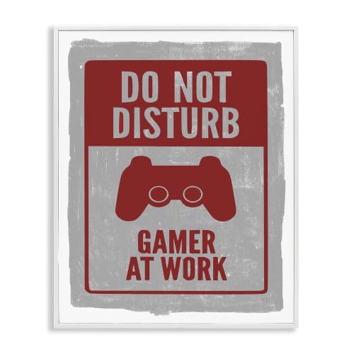 Do Not Disturb Gamer Red Vintage Style, 11 x 14 Inch Framed Giclée Print